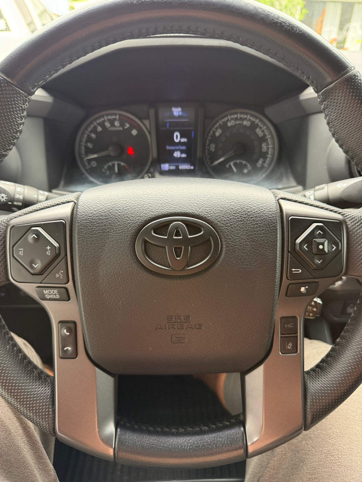 Matte Black Steering Wheel Emblem Cover — Fits 3rd Gen Tacoma (2016–2023)