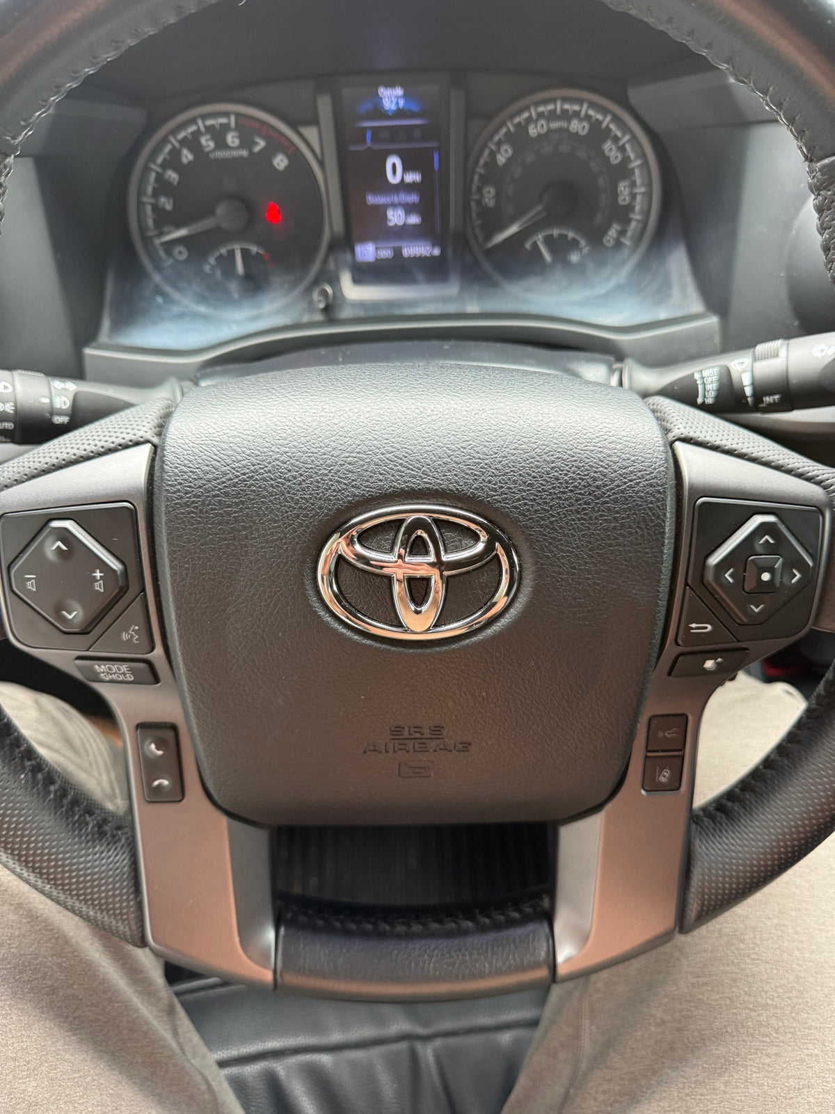 Matte Black Steering Wheel Emblem Cover — Fits 3rd Gen Tacoma (2016–2023)